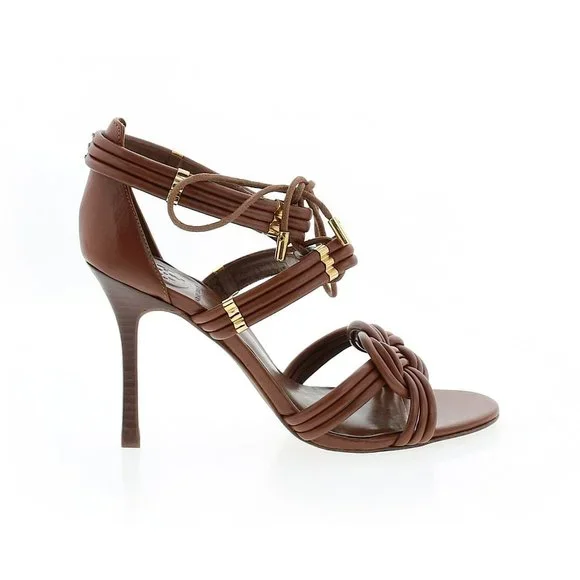 Brand New Tory Burch Audrianna Glazed Lounge Lace Up Heels SZ 8.5 MSRP $350